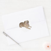 Sticker Rond Un Chien Heureux ! (Enveloppe)