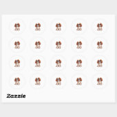 Sticker Rond Un chien mignon King Charles Spaniel COPY (Feuille)