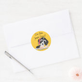 Sticker Rond Un Chiot intelligent (Enveloppe)
