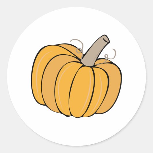 Sticker Rond Un Citrouille (Devant)