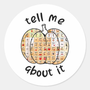 Sticker Rond Un Citrouille M'En Parle Parole Pathologie Spire