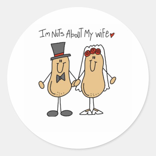 Sticker Rond Un clou sur ma femme (Devant)