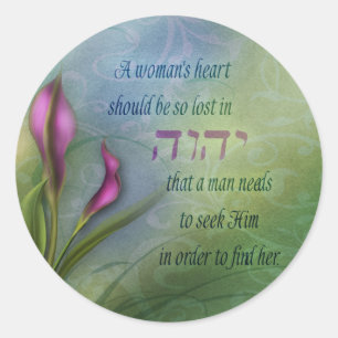 Sticker Rond Un coeur féminin - Calla Lily