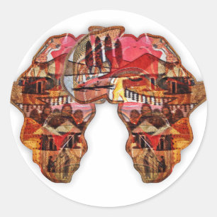 Sticker Rond Un continent connecté : la dualité de l'Afrique