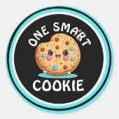 Sticker Rond Un cookie intelligent (Devant)