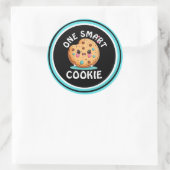 Sticker Rond Un cookie intelligent (Sac)