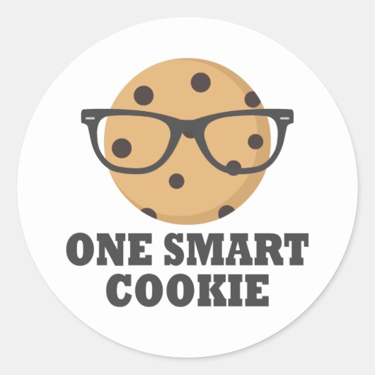 Sticker Rond Un cookie intelligent (Devant)