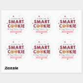 Sticker Rond Un Cookie intelligent en classe Valentines Day (Feuille)