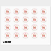 Sticker Rond Un Dans Un Melon Watermelon Premier anniversaire (Feuille)