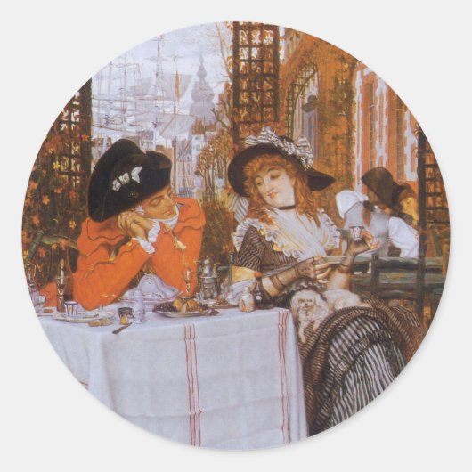 Sticker Rond Un déjeuner (Le Dejeuner) de James Tissot (Devant)