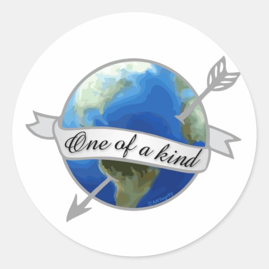 Sticker Rond Un des types - Planète Terre (Devant)