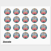 Sticker Rond un dieu indien (Feuille)