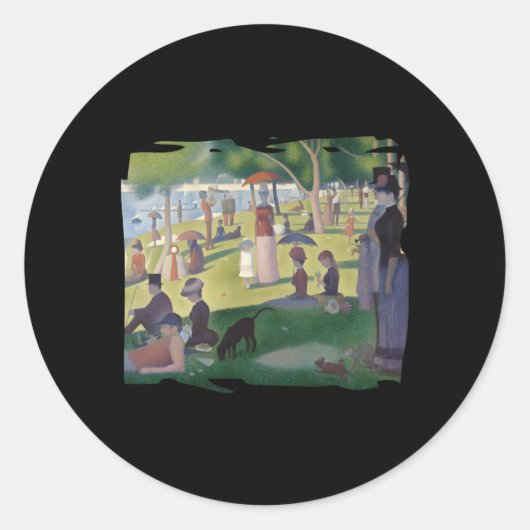 Sticker Rond Un Dimanche Après-Midi Sur La Grande Jatte (Devant)