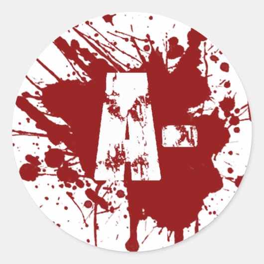 Sticker Rond Un don de sang négatif Vampire Zombie (Devant)