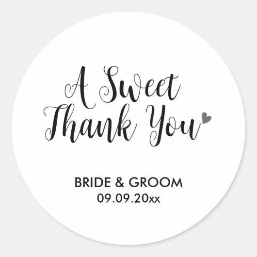 Sticker Rond Un doux cadeau de remerciement, friandise, don (Devant)