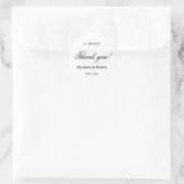 Sticker Rond Un doux merci Mariage minimaliste (Sac)