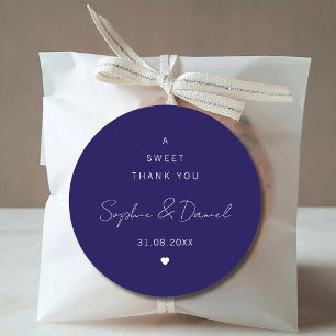 Sticker Rond Un doux remerciement Cadeau de mariage Remerciemen
