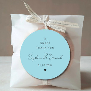 Sticker Rond Un doux remerciement Mariage Faveur Mariage Merci
