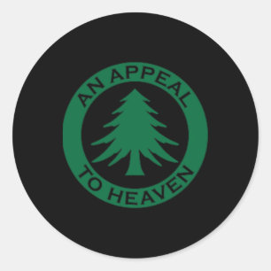 Sticker Rond Un drapeau An Appeal To Heaven Ne Tree Flag Rounde