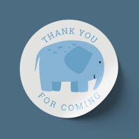 Un drôle d'éléphant bleu. Cute garçon animal merci