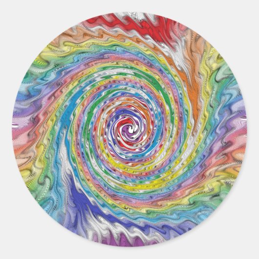 Sticker Rond Un éclat coloré (Devant)