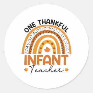 Sticker Rond Un enseignant d'enfants en bas âge reconnaissant,