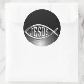 Sticker Rond Un Fisher D'Hommes (Sac)