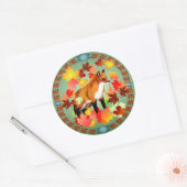 Sticker Rond Un FOX en automne (Enveloppe)