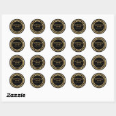 Sticker Rond Un Freilichen Purim Hébreu Hébreu Personnalisé Jui (Feuille)