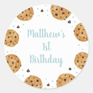 Sticker Rond Un gâteau doux premier anniversaire