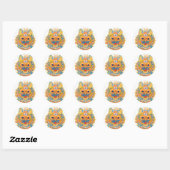 Sticker Rond Un Grand Chat, Louis Wain (Feuille)