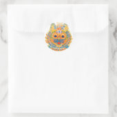 Sticker Rond Un Grand Chat, Louis Wain (Sac)