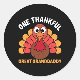 Sticker Rond Un grand-papa dindon reconnaissant drôle de Thanks