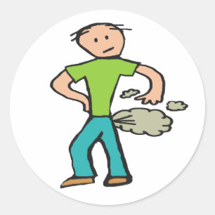 Sticker Rond Un homme à la farine