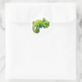Sticker Rond Un joli lézard caméléon (Sac)