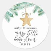Sticker Rond Un joli petit Baby shower (Devant)