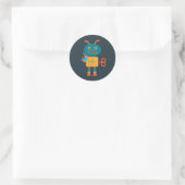 Sticker Rond Un joli robot design pour enfants (Sac)