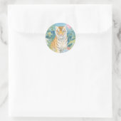 Sticker Rond Un joli tigre (Sac)