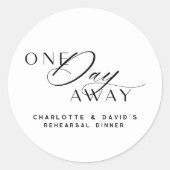 Sticker Rond Un Jour De Répétition Dîner Élégant Moderne (Devant)