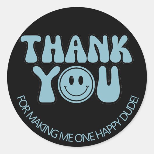 Sticker Rond Un joyeux garçon de 1er anniversaire (Devant)