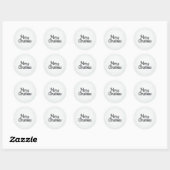 Sticker Rond un joyeux Noël enneigé (Feuille)