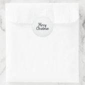 Sticker Rond un joyeux Noël enneigé (Sac)