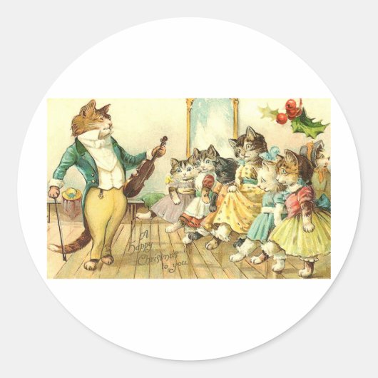 Sticker Rond Un joyeux Noël pour vous (Devant)