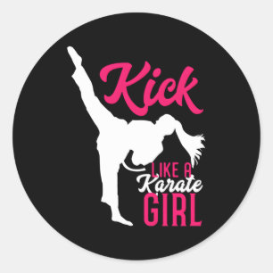 Sticker Rond Un Kick Comme Un Karate