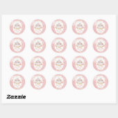 Sticker Rond Un lapin devient un 1er anniversaire Favor (Feuille)