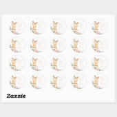 Sticker Rond Un lapin devient un premier anniversaire pour une  (Feuille)