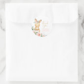 Sticker Rond Un lapin devient un premier anniversaire pour une  (Sac)