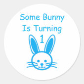 Sticker Rond Un Lapin Va Devenir Un Anniversaire (Devant)