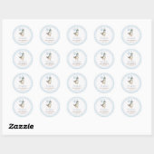 Sticker Rond Un Lucky Bébé Bleu Bleu Bleu 1er anniversaire (Feuille)