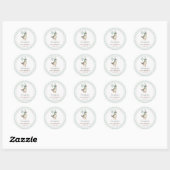 Sticker Rond Un Lucky Canard Sage Ballot Vert 1er anniversaire (Feuille)